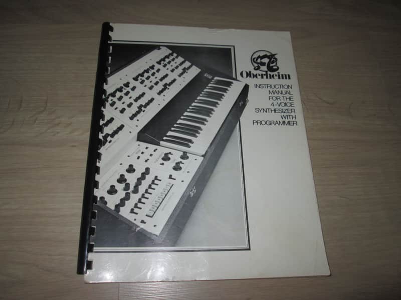 Oberheim 4-voice Original Manual - Extremely Rare - Synthesizer Catalog/Brochure image 1