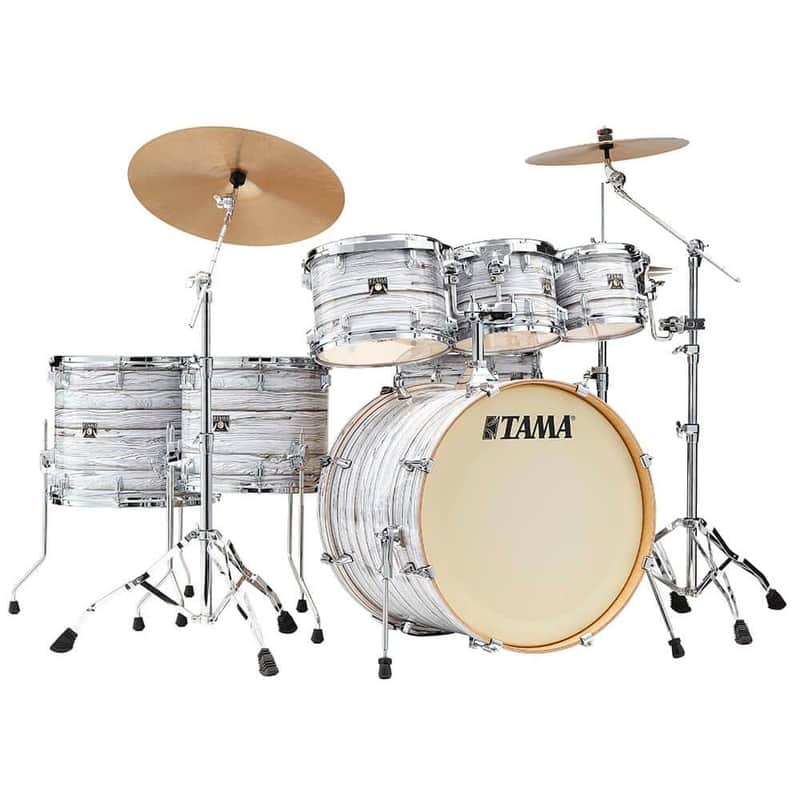 Tama Superstar Classic 7pc Drum Set Ice Ash Wrap image 1