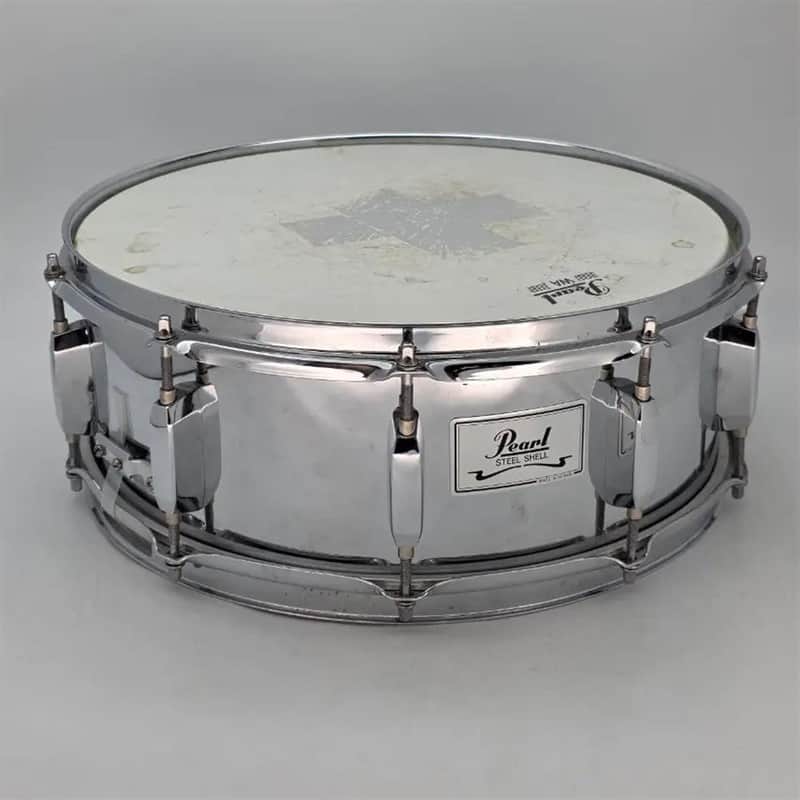 Used Pearl Steel Shell 14x5.5 Snare Drum - Good image 1