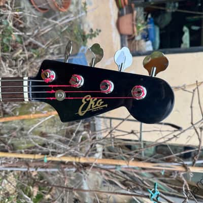1982 EKO BB 55 Bass - Version 1017 - All Black with Matching Headstock image 2