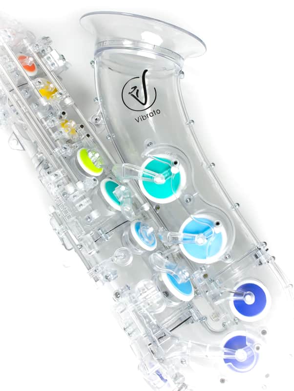 Vibrato T1S III The Nude Tenor Sax with Rainbow Pads - Transparent