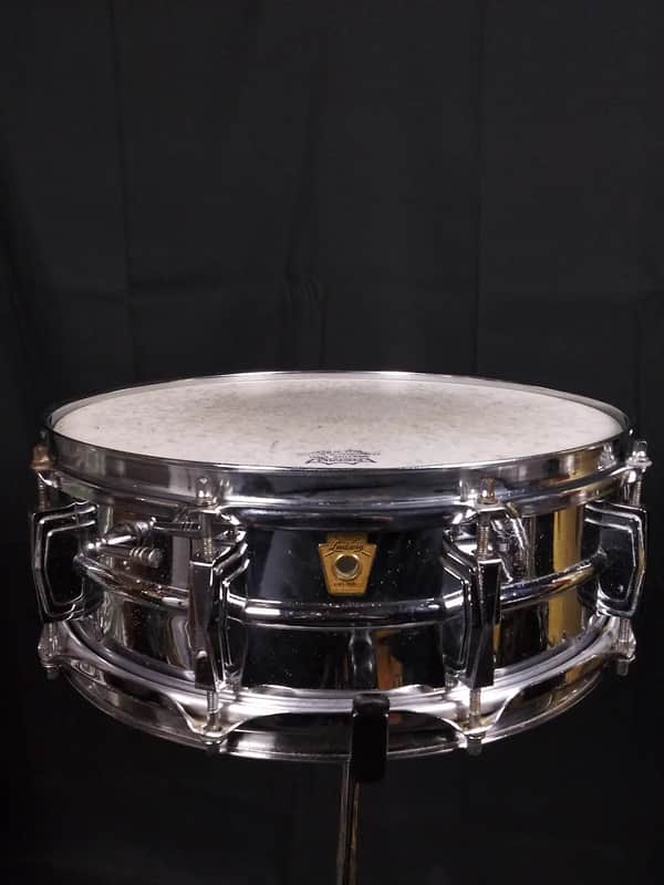 Ludwig No. 400 Supraphonic 5x14" 8-Lug Aluminum Snare Drum with Keystone Badge 1963 - 1969 image 1