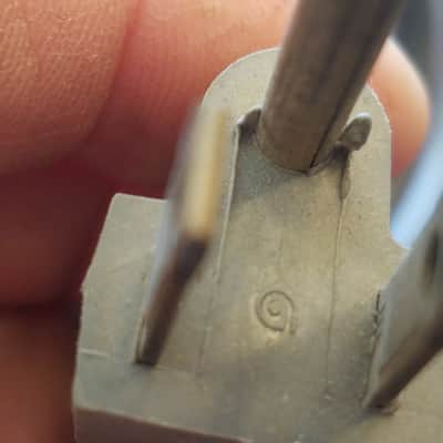 Unknown one (1) 117V Power Cord Electric Cable cut Grounded stylized A Vintage non-polarized grey 1940s-1960s image 6