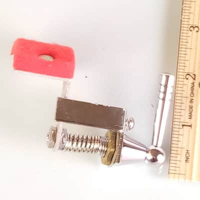 *Ludwig Red Felt Baseball-Bat Muffler Vintage Classic Snare/Tom Drum 60s Chrome* image 3