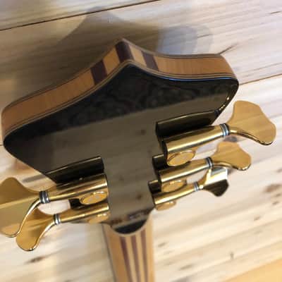 Alembic Mark King Deluxe Custom Lined Fretless 5 string Bass 2002 CocoBolo LED's image 20