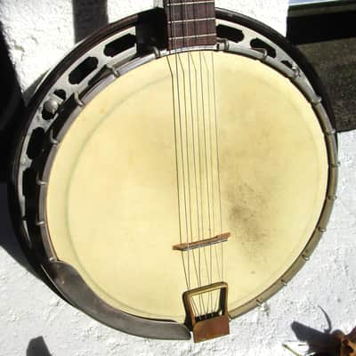 Gibson TB-00 Tenor Banjo, Early 1950's, One Piece Flange, Brass Tone Ring, Hang Tags, Case image 7