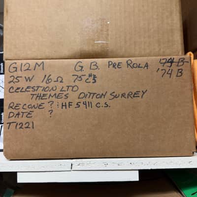 CELESTION THAMES DITTON SURREY PRE-ROLA Green Back G12M-25 16ohm Re-Cone Speaker image 3