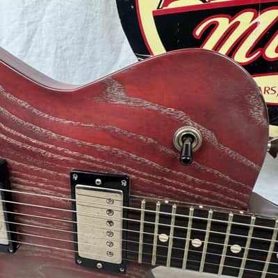 Knaggs Kenai T3 Satin Singlecut Guitar with Case 2017 - Burgundy Drift image 3