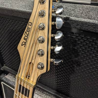 SubZero Rogue VI 30"-scale Baritone / Bass VI - Tuned E-E @ Bass Octave - Seymour Duncan P-Rails Pickups with Custom Switching, Locking Tuners & Brass Nut image 11