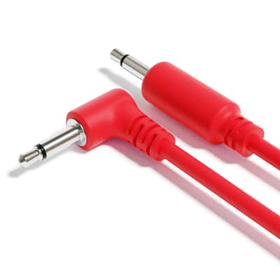 ExcelValley [Red | 45 cm - 17.72"] 5-Pack Hybrid Mono Modular Patch Cables TS 3.5mm 1/8" Eurorack Synth Synthesizer image 4