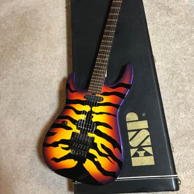 Left Handed ESP Sunburst Tiger George Lynch Signature 1990's Sunburst Tiger image 1