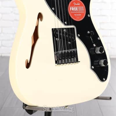 Squier Affinity Series Telecaster Thinline Electric Guitar - Olympic White with Laurel Fingerboard (TeleTLAFOWd8) image 3