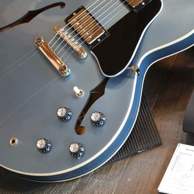 Unplayed! 2024 Gibson ES-335 Block Semi-Hollow Electric Guitar Pelham Blue image 6