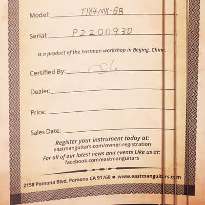Eastman T184MX Goldburst Semi-hollow guitar Brand New image 13
