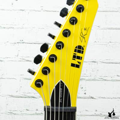 ESP LTD Stephen Carpenter SC-608 Signature 8-string Baritone Yellow w/ Case image 6