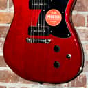 Squier Paranormal Strat-O-Sonic Electric Guitar - Crimson Red Transparent, Help Support Indie Bick & Mortar Music Shops