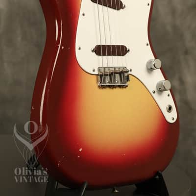 original 1962 Fender Duo-Sonic SLAB BOARD Shaded Sunburst/Maroonburst HANG TAG! image 9