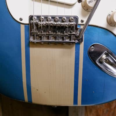 Keith Holland Custom S-ANS #1319 - Ocean Turquoise Metallic Nitro w/ "Z-28" Gold Stripe with Hard Case image 12