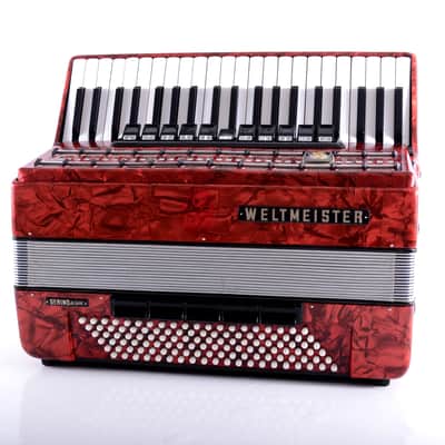 German Made Top Piano Accordion Weltmeister Serino - 120 bass, 16 registers (11 + 5 switches) + Shoulder Straps & Hard Case ~ LMMH - Video image 11