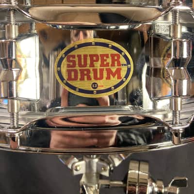 Superdrum 12 - 3.5x14" "Super Drum" Piccolo 12-Lug Snare Drum 2010's - Chrome image 2