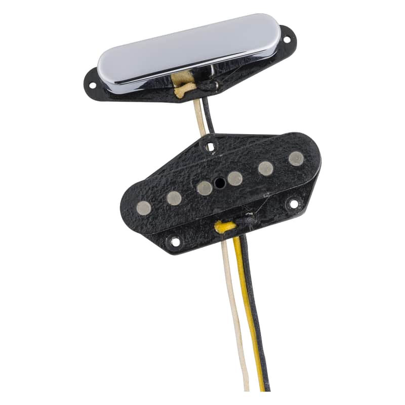 Fender Custom Shop '50/'51 Blackguard Telecaster Pickup Set - Black and Chrome image 1