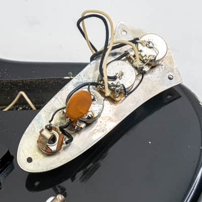 1964 Fender J Bass Pre-CBS Loaded Body with Pickups – Black Vintage Bass Guitar image 11