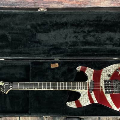Late 80s ESP Mirage Deluxe 48th Street NY USA Custom Graphic Sinclair Floyd Electric Guitar with ESP Case image 13