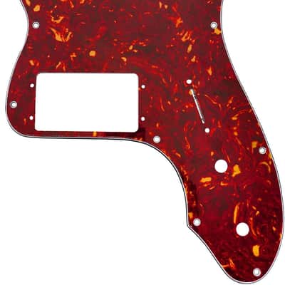 12 Holes Wide Range HH Guitar Pickguard For USA/Mexico Fender 72 Tele Thinline Style Electric Guitar, 4Ply Vintage Tortoise image 1