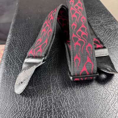 Dunlop Red Flames Guitar and Bass Strap image 2
