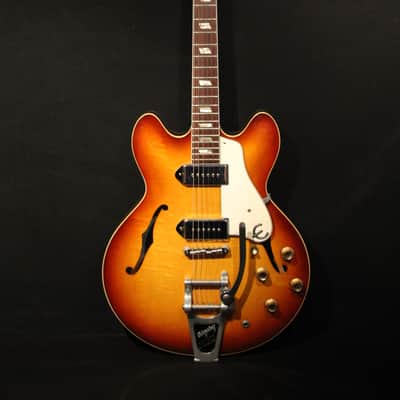 1966 Epiphone Casino 230TD Bigsby in sunburst with original Gibson case image 1
