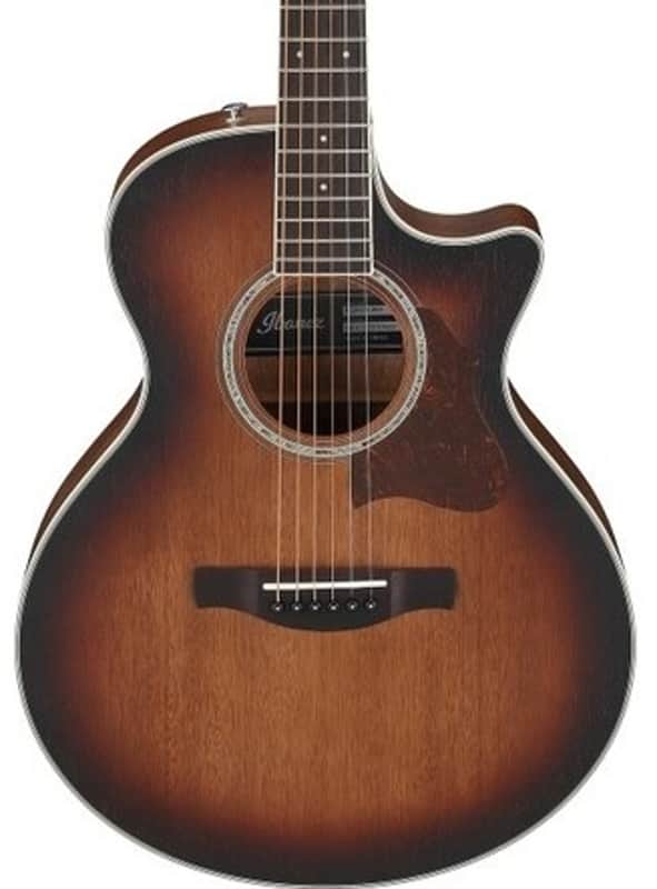 Ibanez AE240JRMHS Acoustic Electric Mahogany Sunburst Open Pore Guitar w/Bag image 1