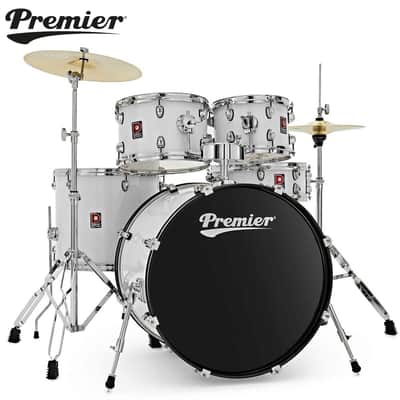Premier Revolution 20" 5-Piece Complete Drum Kit White PR20-5DKWHW image 1