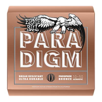 Ernie Ball P02080 Paradigm Extra Light Phosphor Bronze Acoustic Guitar Strings (10-50)