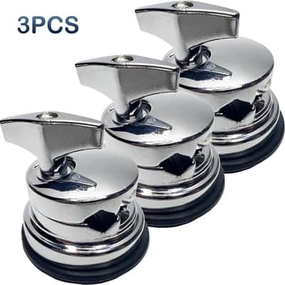 3pcs Floor Tom Drum Leg Bracket Mount, Drum Holder Base Plate Rack Clamp, Tom Drum Holder Bracket Alloy Base for Tom Drum Musical Instrument Accessory image 3