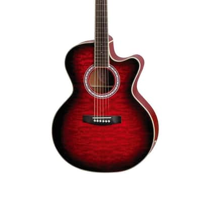 Jay Turser USA Guitar Auditorium QT CE Red Sunburst JTA-424QCET-RSB-A-U image 5