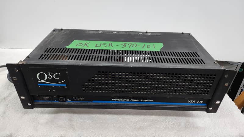 QSC Vintage Series USA Model 370, 125 watts 8 Ohms Ch, made in USA image 1