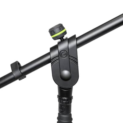 Gravity Stands MS 2321 B Black Round Base Microphone Stand w 2-Point Adjustment Boom image 5