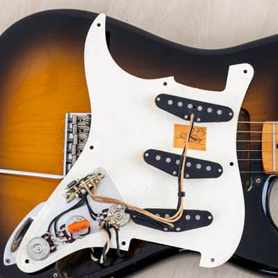 1989 Fender ExTrad Stratocaster ‘57 Vintage Reissue ST57-140 Sunburst Lacquer w/ USA Pickups & Case, Japan MIJ Fujigen image 19
