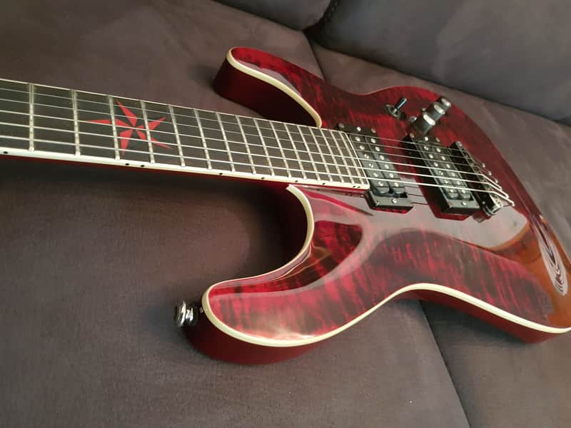 Schecter C1 Exotic Star Lava Red image 1