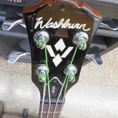 Washburn AB-20 1990s - Gloss Natural Wood With Washburn Case image 2