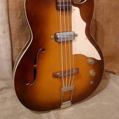 Kay Hollow Body Bass Guitar 1950's Sunburst image 6