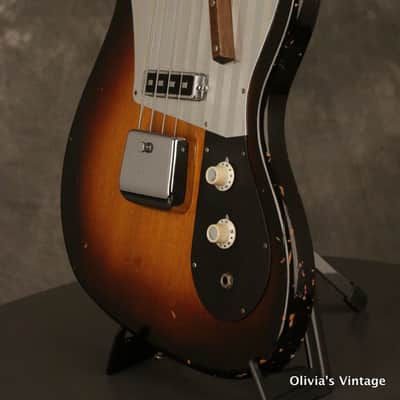 Silvertone/Teisco "Flea" Bass 1960s Sunburst image 7