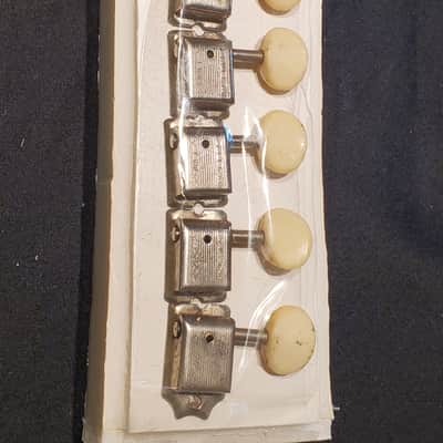 (#T109) Fender Kluson Deluxe Double Line Tuners Plastic Buttons Six In Line 1964-69 image 1