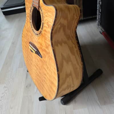 Dean Exotica Acoustic Wlectric Guitar Quilted Ash Quilt Top Active Pre-Amp with XLR Output image 11