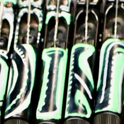 One Off BootLegger Guitar Absinthe Green Fairy 2025 - Custom Art California Build image 18