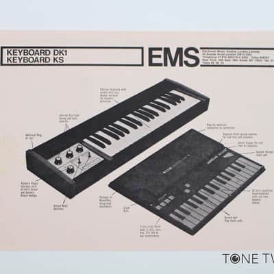 EMS DK1 KS Keyboards Spec Sheet Data Ad Synthi VCS3 Putney VINTAGE SYNTH DEALER image 1