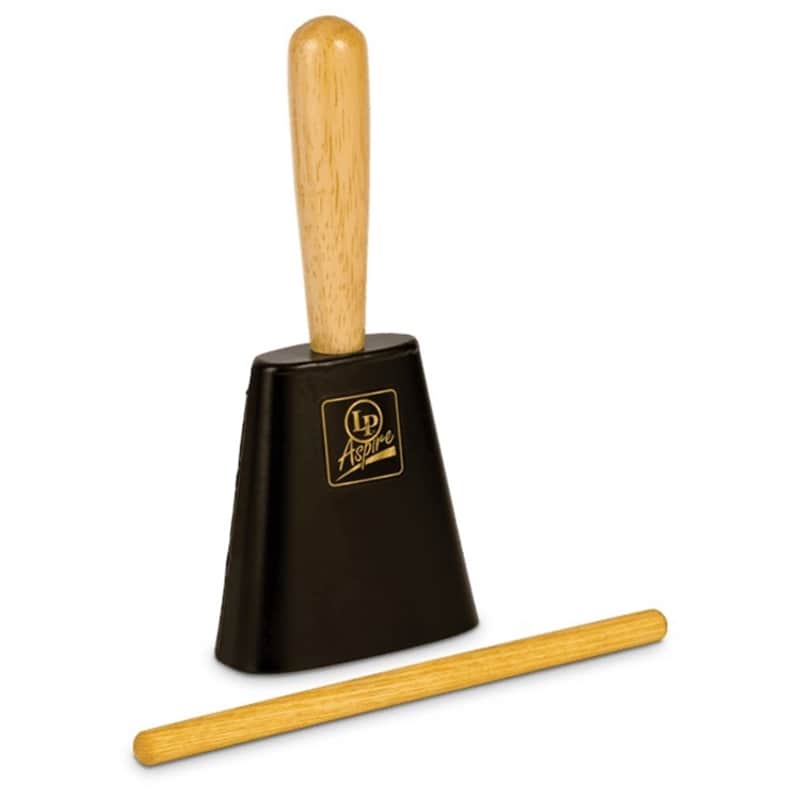 Latin Percussion LPA900-RD Aspire E-Z Grip Cowbell with Wood Handle 2010s - Red/Natural image 1