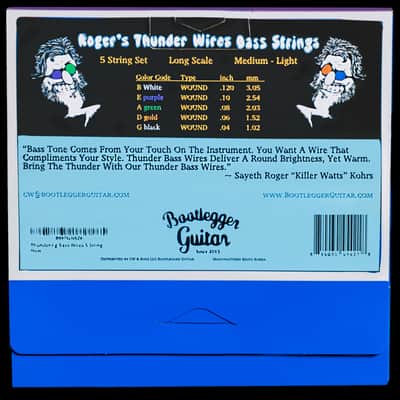 Bootlegger Guitar Roger Kohrs Thundering   Wires Bass Strings 5 String Set Medium Light Long Scale image 2
