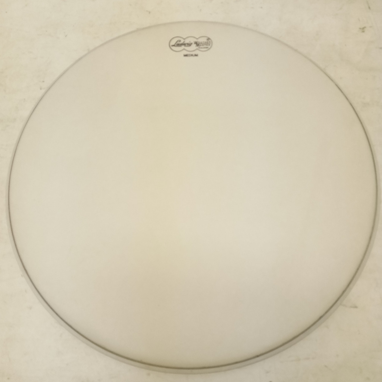 Ludwig 16" Floor Tom Drum Head 60s Cloud Logo Weather Master Medium White Coated — main photograph