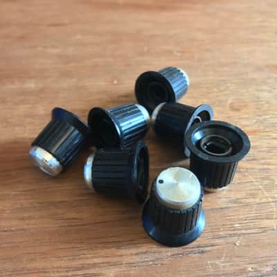 set of 7 Unbranded Amplifier control knobs - tube / valve amp / combo 1974 image 2